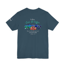 Load image into Gallery viewer, Women's Jersey short sleeve tee Fallon Cars"N"Coffee (print on back)