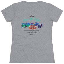 Load image into Gallery viewer, Women's Cars "N" Coffee - On Back - Triblend Tee