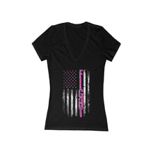 Load image into Gallery viewer, Women's Fight Jersey Short Sleeve Deep V-Neck Tee