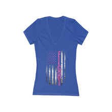 Load image into Gallery viewer, Women's Fight Jersey Short Sleeve Deep V-Neck Tee