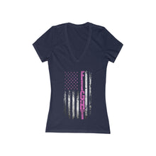 Load image into Gallery viewer, Women's Fight Jersey Short Sleeve Deep V-Neck Tee