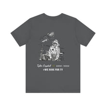 Load image into Gallery viewer, Tyler Crystal with Flag (print on back) Unisex Jersey Short Sleeve crew neck Tee