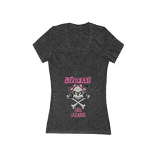 Load image into Gallery viewer, Live Fast Die Pretty Skull V-Neck Tee