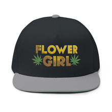 Load image into Gallery viewer, Flower Girl Embroidered Flat Bill Cap – Retro Trucking & Beer Lover Snapback