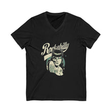 Load image into Gallery viewer, Women's Rockabilly V-Neck Tee (Print on front)