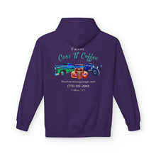 Load image into Gallery viewer, Women's Fallon Cars N Coffee (print on back) midweight fleece Hoodie