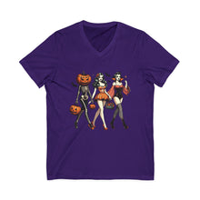 Load image into Gallery viewer, Spooky Chic Halloween V-Neck Tee