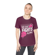 Load image into Gallery viewer, Ladies No one fights alone Competitor Tee
