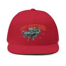 Load image into Gallery viewer, Rat Bastard - Embroidered Flat Bill Cap – Retro Trucking & Beer Lover Snapback