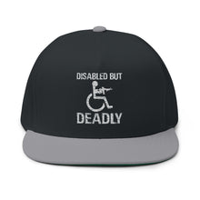Load image into Gallery viewer, Disabled but Deadly - Embroidered Flat Bill Cap – Retro Trucking & Beer Lover Snapback