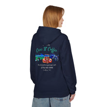 Load image into Gallery viewer, Women's Fallon Cars N Coffee (print on back) midweight fleece Hoodie