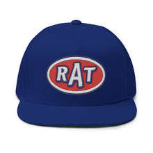 Load image into Gallery viewer, Copy of Rats the New Hot Rod Embroidered Flat Bill Cap – Retro Trucking & Beer Lover Snapback