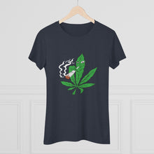 Load image into Gallery viewer, Women's Smokin pot leaf - Triblend Tee