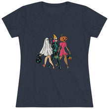 Load image into Gallery viewer, Women's Trick or treat girls Triblend Tee