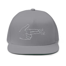 Load image into Gallery viewer, Pew Pew - Embroidered Flat Bill Cap – Retro Trucking & Beer Lover Snapback