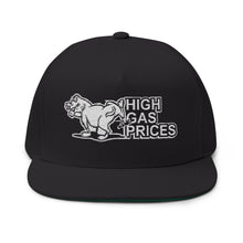 Load image into Gallery viewer, High Gas Prices Embroidered Flat Bill Cap – Retro Trucking & Beer Lover Snapback