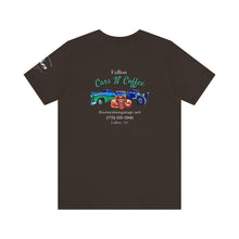 Load image into Gallery viewer, Women's Jersey short sleeve tee Fallon Cars"N"Coffee (print on back)