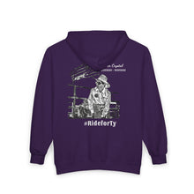 Load image into Gallery viewer, Ride for Tyler with flag - Unisex Heavy Blend™ Full Zip Hooded Sweatshirt