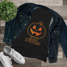 Load image into Gallery viewer, Women's Happy Halloween - Triblend Tee