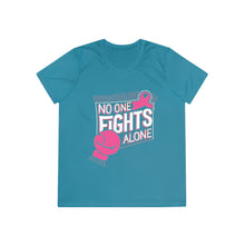 Load image into Gallery viewer, Ladies No one fights alone Competitor Tee