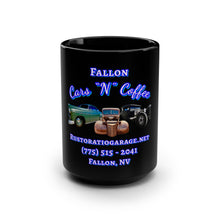 Load image into Gallery viewer, Fallon Cars N Coffee - Black Mug, 15oz