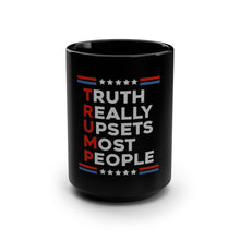 Load image into Gallery viewer, TRUMP - Truth Really Upsets Most People - Black Mug 15oz