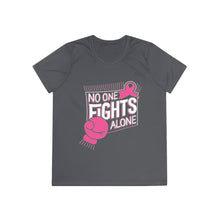 Load image into Gallery viewer, Ladies No one fights alone Competitor Tee