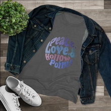 Load image into Gallery viewer, Women's Peace love & hollow points Triblend Tee