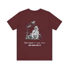 Load image into Gallery viewer, Tyler Crystal with Flag (print on back) Unisex Jersey Short Sleeve crew neck Tee