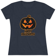 Load image into Gallery viewer, Women's Happy Halloween - Triblend Tee