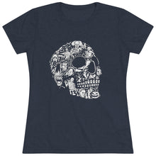 Load image into Gallery viewer, Women's Horror Skull - Triblend Tee
