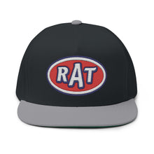 Load image into Gallery viewer, Copy of Rats the New Hot Rod Embroidered Flat Bill Cap – Retro Trucking & Beer Lover Snapback