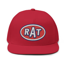 Load image into Gallery viewer, Copy of Rats the New Hot Rod Embroidered Flat Bill Cap – Retro Trucking & Beer Lover Snapback