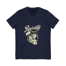 Load image into Gallery viewer, Women's Rockabilly V-Neck Tee (Print on front)