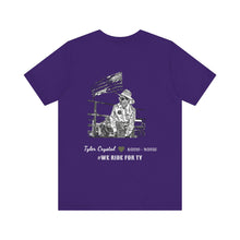 Load image into Gallery viewer, Tyler Crystal with Flag (print on back) Unisex Jersey Short Sleeve crew neck Tee