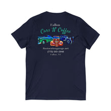 Load image into Gallery viewer, Women's Cars 'N' Coffee (on back) V-Neck Tee
