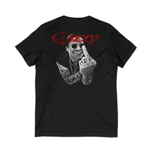 Load image into Gallery viewer, Ozzy Osbourne Middle Finger (Print on back) Jersey knit V-Neck