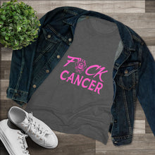 Load image into Gallery viewer, Women's Fuck Cancer Triblend Tee