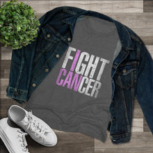 Load image into Gallery viewer, Women's I can fight Cancer Triblend Tee