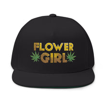 Load image into Gallery viewer, Flower Girl Embroidered Flat Bill Cap – Retro Trucking & Beer Lover Snapback