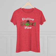 Load image into Gallery viewer, Resting Grinch Face - Women's Triblend Tee