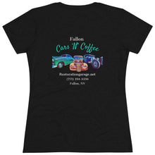 Load image into Gallery viewer, Women's Cars "N" Coffee - On Back - Triblend Tee