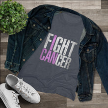 Load image into Gallery viewer, Women's I can fight Cancer Triblend Tee