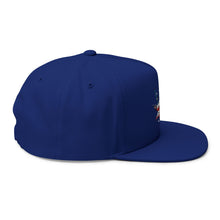 Load image into Gallery viewer, American Flag Pot Leaf - Embroidered Flat Bill Cap – Retro Trucking & Beer Lover Snapback