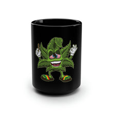 Load image into Gallery viewer, Happy MJ Leaf - Black Mug 15oz