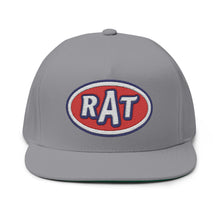 Load image into Gallery viewer, Copy of Rats the New Hot Rod Embroidered Flat Bill Cap – Retro Trucking & Beer Lover Snapback