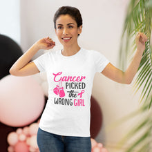 Load image into Gallery viewer, Women's Cancer picked the wrong girl Triblend Tee