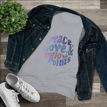 Load image into Gallery viewer, Women's Peace love & hollow points Triblend Tee