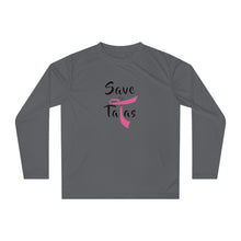 Load image into Gallery viewer, Unisex Save the Tatas Performance Long Sleeve Shirt