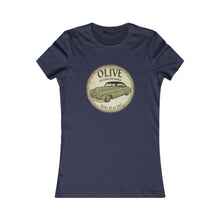 Load image into Gallery viewer, Olive Vintage Car Women's Tee – Retro Auto Graphic Shirt